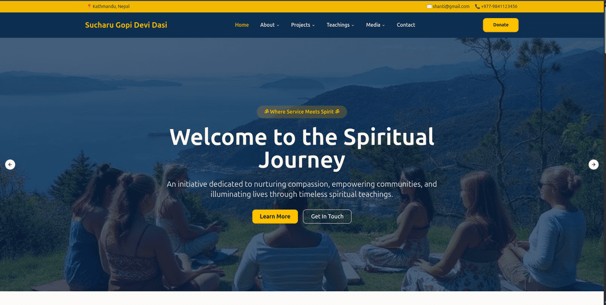 Spiritual Service Portifolio